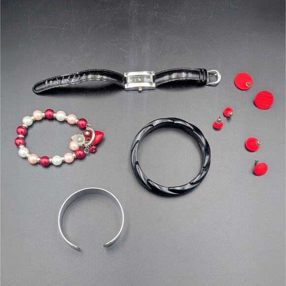 Red Velvet 10 piece Curated Jewelry Collection Lot - Picture 4 of 5